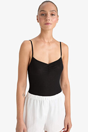 Ribana İnce Askılı Çıtçıtlı Body-Fall in Love