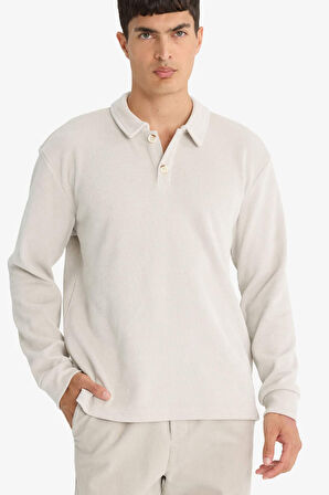 Regular Fit Polo Yaka Sweatshirt