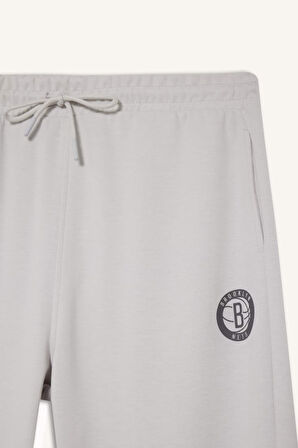 DeFactoFit NBA Brooklyn Nets Standart Fit Skuba Dalgıç Kumaş Jogger