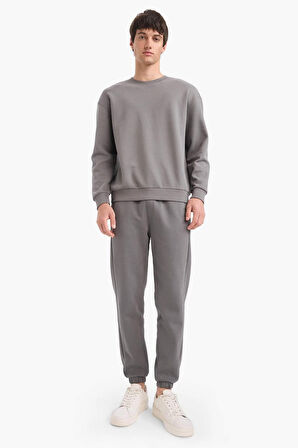 Slim Fit Dar Kesim Fermuar Cepli Pike Eşofman Altı