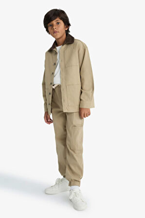 Erkek Çocuk Kargo Jogger Paça Gabardin Okul Pantolonu