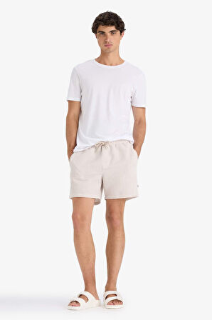 Çizgili Kısa Boy Deniz Şortu