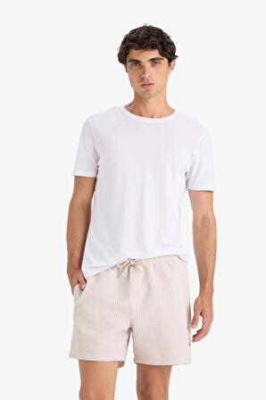 Çizgili Kısa Boy Deniz Şortu