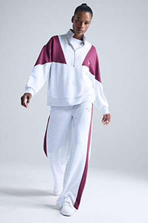 DeFactoFit NBA Boston Celtics Oversize Fit Yarım Fermuarlı Skuba Dalgıç Kumaş Sporcu Sweatshirt