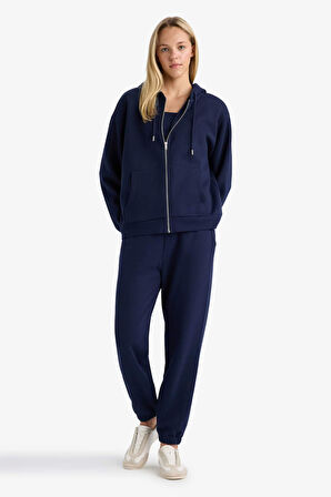 Basic Düz Cepli Beli Bağcıklı Kalın Jogger Eşofman Altı