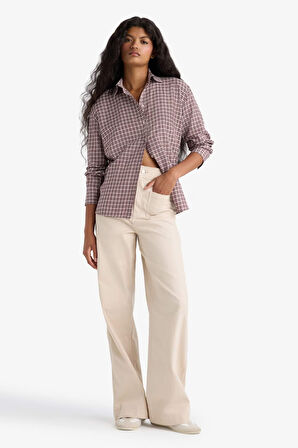 Regular Fit Kareli Uzun Kollu Gömlek