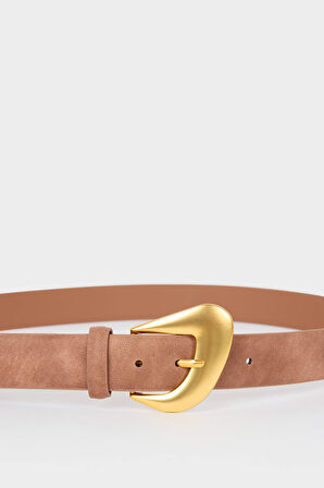 Kadın Büyük Toka Suni Deri Günlük Kemer