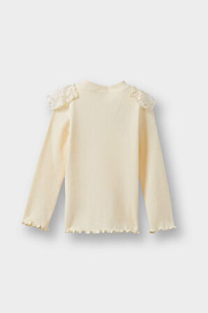 Kız Bebek Regular Fit Fitilli Kaşkorse Uzun Kollu Tişört