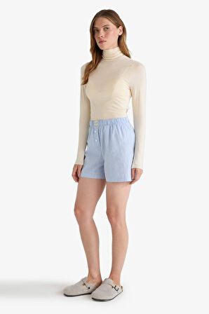 Modal Kaşmir Yumuşak Dokulu Balıkçı Yaka Uzun Kollu Üst-Fall in Love