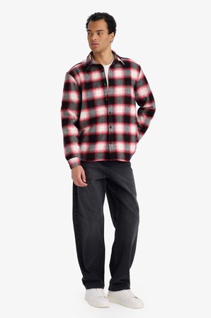 DeFacto Regular Fit Polo Yaka Flanel Kareli Uzun Kollu Gömlek F7115AX25WNBR490