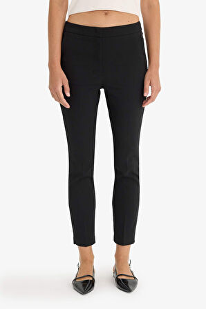 Carrot Fit  Çift Cepli Yüksek Bel Dar Paça Standart Boy Twill Pantolon