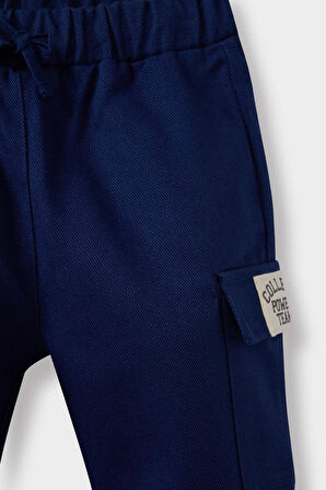 Erkek Bebek Jogger Fit Esnek Bantlı Paça Gabardin Pantolon