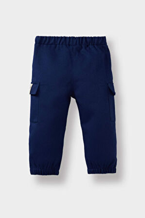 Erkek Bebek Jogger Fit Esnek Bantlı Paça Gabardin Pantolon