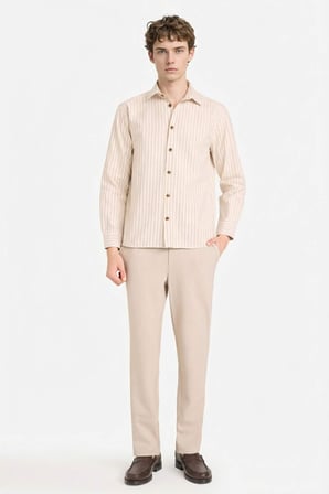 DeFacto REGULAR FIT Flanel Çizgili Gömlek G6786AX25WNBG766