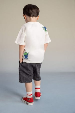 DeFacto %100 Pamuk Pamuklu Denim Şort Erkek Bebek G7553A526SMNM55