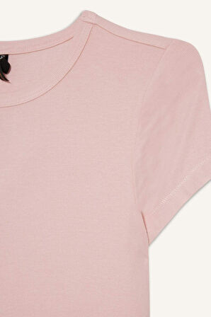 Slim Fit Dar Kesim Bisiklet Yaka Kısa Kollu Tişört