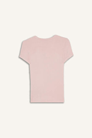 Slim Fit Dar Kesim Bisiklet Yaka Kısa Kollu Tişört