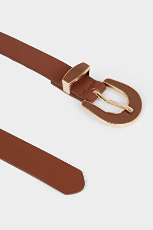 Kadın Büyük Toka Suni Deri Günlük Kemer