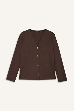 Regular Fit V Yaka Pike Hırka