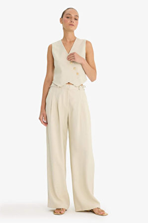 Wide Leg Geniş Paça Uzun Boy Tensel Pantolon