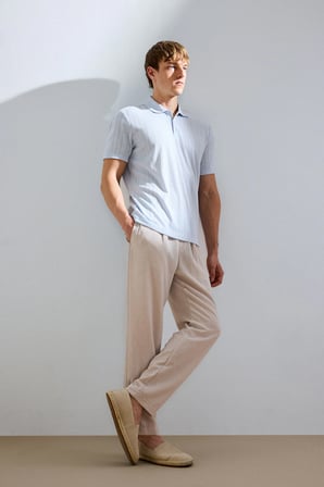 Relax Fıt Kısa Paça Keten Görünümlü Pantolon