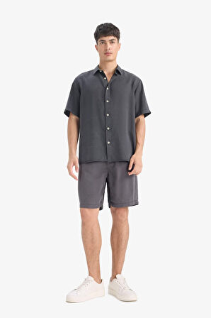 DeFacto Regular Fit Tensel Kısa Kollu Gömlek E2530AX25SMAR104