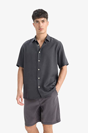 DeFacto Regular Fit Tensel Kısa Kollu Gömlek E2530AX25SMAR104