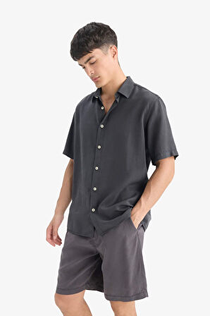 DeFacto Regular Fit Tensel Kısa Kollu Gömlek E2530AX25SMAR104