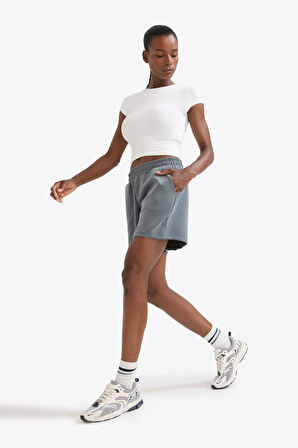 DeFactoFit Standart Fit Sporcu Kısa Paça Modal Şort