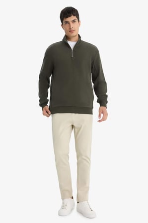 DeFacto Yumuşak Tuşe Fermuarlı Sweatshirt E9629AX25AUKH324