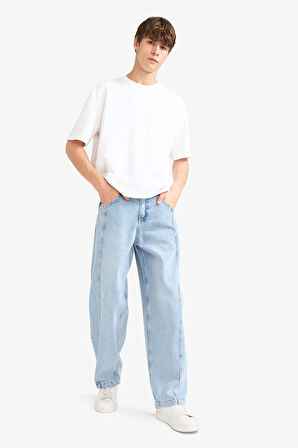 Barrel Fit Geniş Paça Jean Pantolon