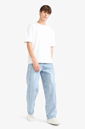 Barrel Fit Geniş Paça Jean Pantolon