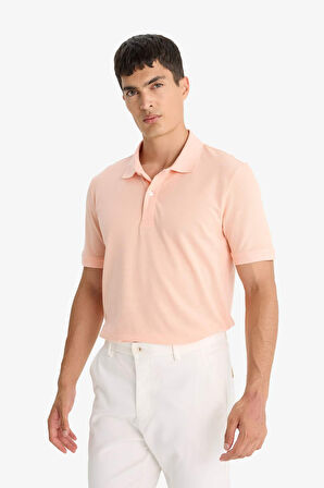 	%100 Pamuk Regular Fit Kısa Kollu Basic Düz Pike Kumaş Polo Tişört