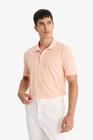 	%100 Pamuk Regular Fit Kısa Kollu Basic Düz Pike Kumaş Polo Tişört