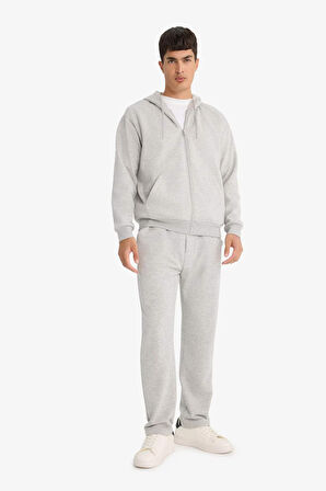 Regular Fit Beli Bağcıklı Düz Paça Eşofman Altı