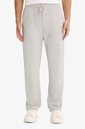 Regular Fit Beli Bağcıklı Düz Paça Eşofman Altı