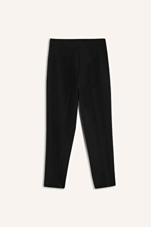 Carrot Fit  Fermuarlı Yüksek Bel Dar Paça Crop Pantolon