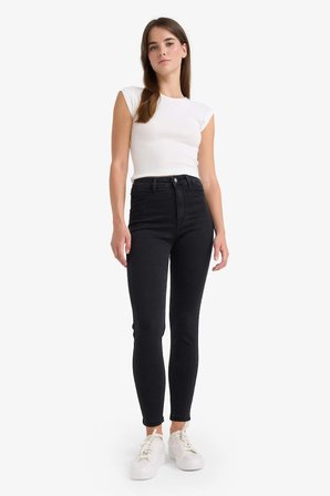 DeFacto Jegging Yüksek Bel Bilek Boy Dar Paça Basıc Jean Pantolon B7498AX25AUNM36