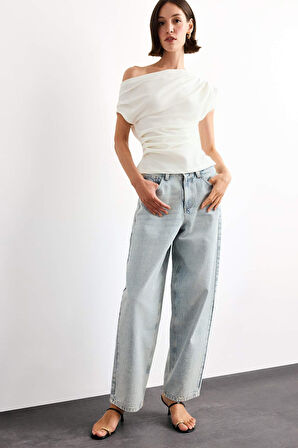 Fitted Basic Düz Tek Omuzlu Siyah Atlet