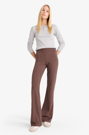 DeFacto Flare Fit Ribana Pantolon E0628AX25AUBN539