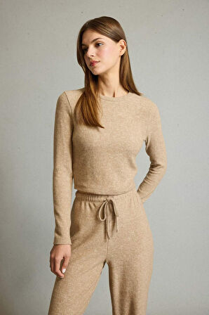 Bisiklet Yaka Uzun Kollu Tişört