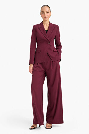 Fitted Düğmeli Blazer Ceket