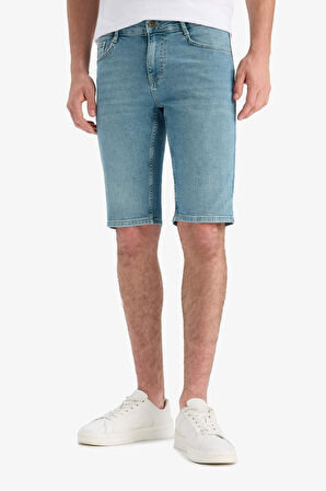 DeFacto Slim Fit Dar Kesim Jean Bermuda Şort F4220AX25SMNM29