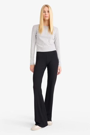 DeFacto Flare Fit Ribana Pantolon E0628AX25AUBK81