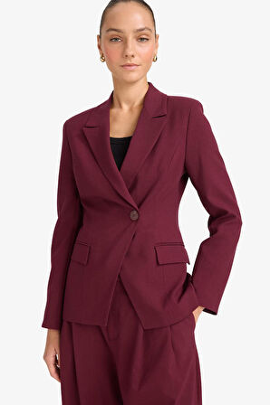 Fitted Düğmeli Blazer Ceket