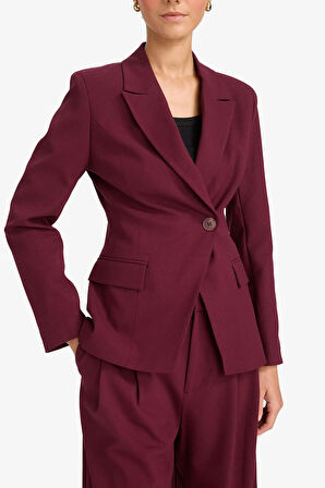Fitted Düğmeli Blazer Ceket