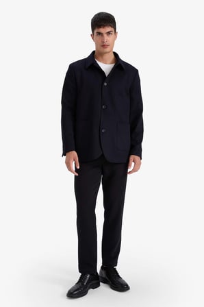 DeFacto Regular Fıt Polo Yaka Blazer Ceket G3832AX25WNNV82