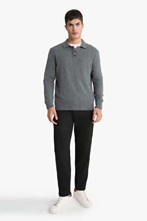 Standart Fit Polo Yaka Triko Kazak