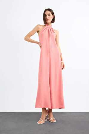 Boyundan Bağlamalı Geniş Paça Uzun Tulum