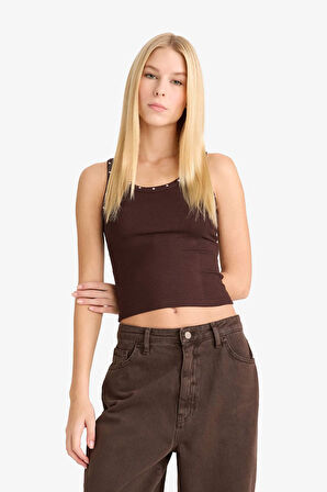 Coool Fitted Kare Yaka Fitilli Kaşkorse Atlet